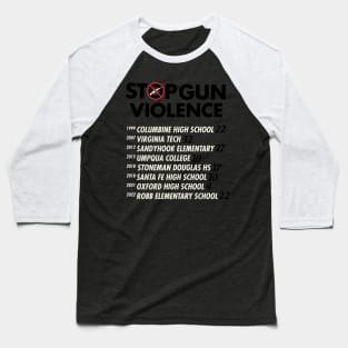 Stop Gun Violence Baseball T-Shirt